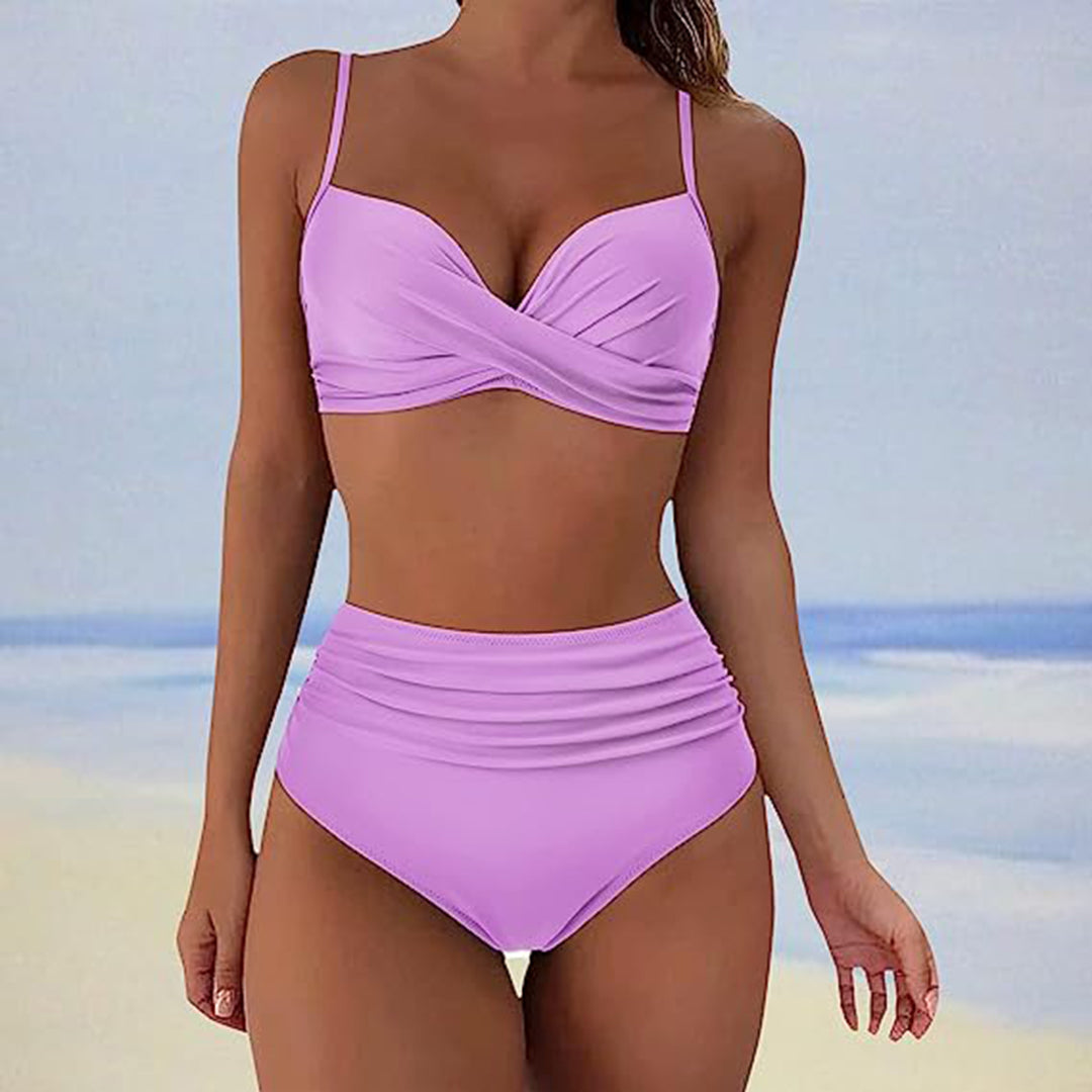 Tidlöst kors och tvärs bikiniset för kvinnor - Elina