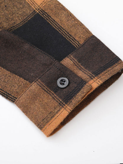 Erik™ – Håll dig stilfull och bekväm med denna flanell-hoodie i rutig design